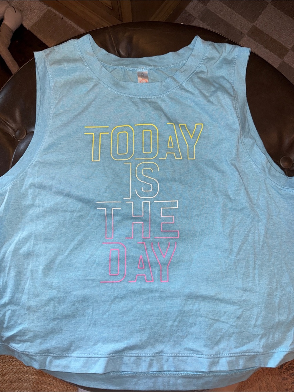 Light Blue Motivational Tank Top